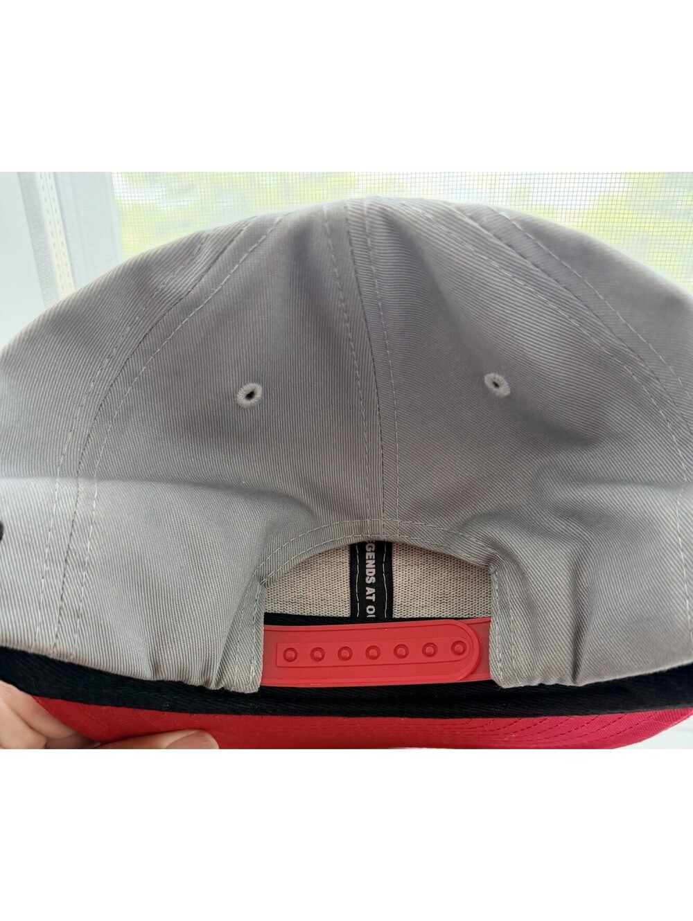 Pink Dolphin Diver Helmet Snapback Hat Gray Red Flat Bill Adjustable Cap - Picture 6 of 6